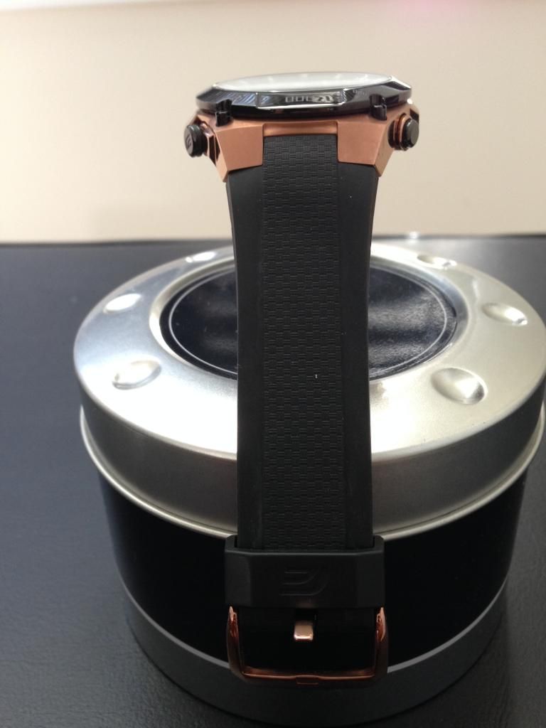 casio edifice rose gold black